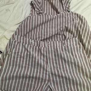 Striped Sleeveless Two Piece Set